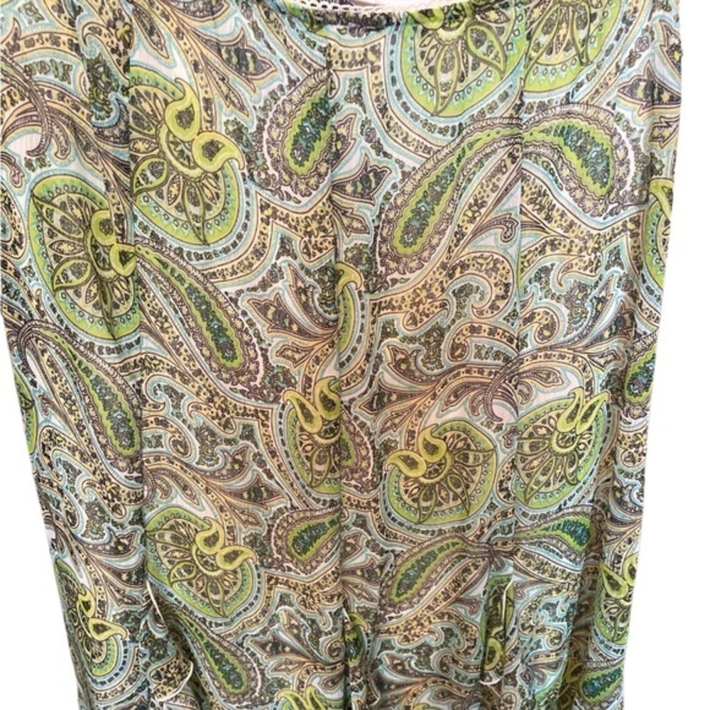 Women’s Notations Paisley print knee length skirt size petite small